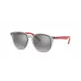 Ray-Ban RJ9070S70636G Vaikiški akiniai nuo saulės Skaidriai pilkas propionato rėmelis Šviesiai mėlyni gradientiniai lęšiai 46mm