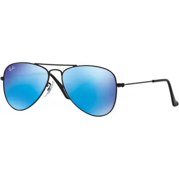 Ray-Ban RJ9506S201555 vaikiški akiniai nuo saulės, blizgantis juodas rėmelis, žali Classic G-15 lęšiai, 50/13/120 mm
