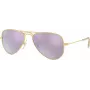 Ray-Ban RJ9506S2494V5 vaikiški akiniai nuo saulės - permatomas mėlynas rėmelis, mėlynos gradiento lęšiai, 50 mm lęšio plotis