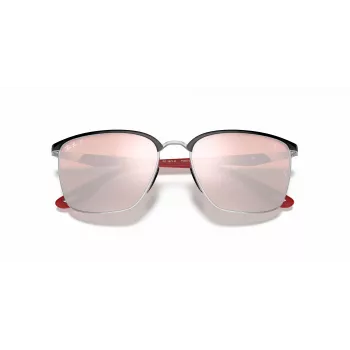 Ray-Ban Unisex RB3673MF060H2 Geometric Gold Sunglasses with Dark Blue Lenses, 56mm