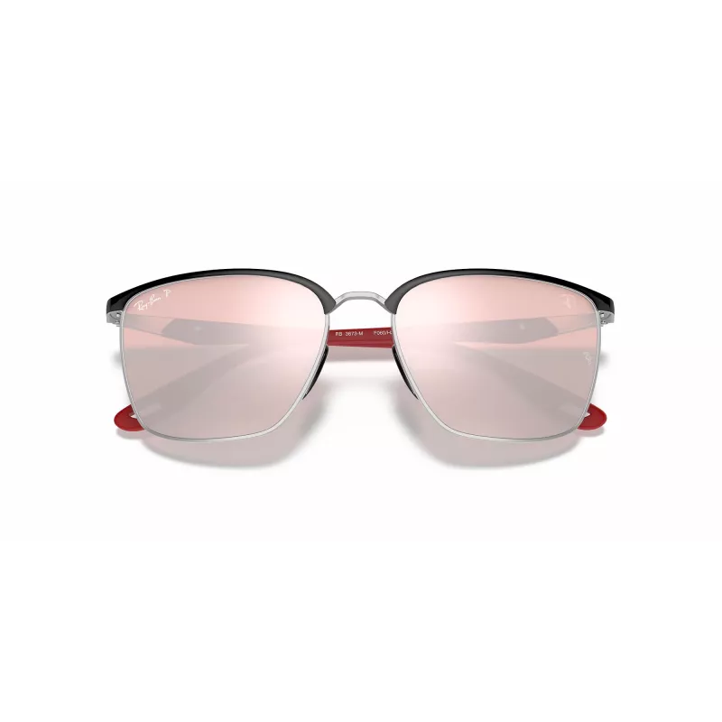 Ray-Ban Unisex RB3673MF060H2 Geometric Gold Sunglasses with Dark Blue Lenses, 56mm