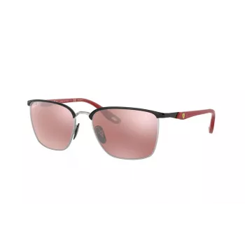 Ray-Ban Unisex RB3673MF060H2 Geometric Gold Sunglasses with Dark Blue Lenses, 56mm