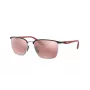 Ray-Ban Unisex RB3673MF060H2 Geometric Gold Sunglasses with Dark Blue Lenses, 56mm
