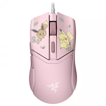 Razer Cobra – Pikachu & Eevee Edition laidinė žaidimų pelė, 8500 DPI optinis jutiklis, Chroma RGB apšvietimas, 6 programuojami mygtukai, simetriška dešiniarankiams