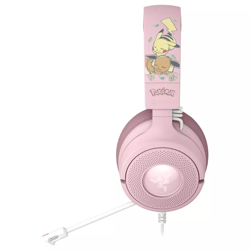 Razer Kraken V4 X Pokémon Pikachu & Eevee Edition laidinės žaidimų ausinės, USB-A, 7.1 erdvinis garsas, Chroma RGB