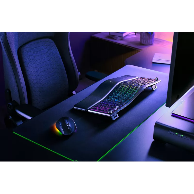 Razer Pro Type Ergo belaidė klaviatūra, JAV išdėstymas, Bluetooth, žirklinio tipo membrana