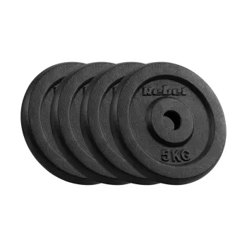 REBEL ACTIVE Ketaus svarmenų rinkinys 4x5kg, anga 31mm, klasikiniai diskai