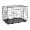 REBEL ANIMALS Metal Dog Crate, Kennel, Size XXXL 122x76x83 cm, Black