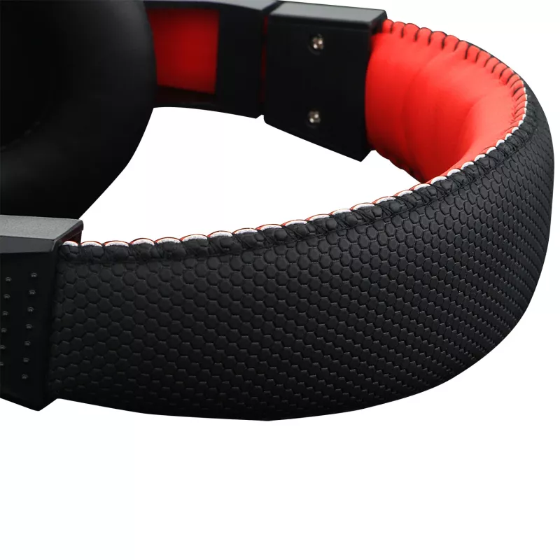 REDRAGON ARES Ausinės žaidimams per ausį su raudonu LED, visakryptis mikrofonas ant strypo, 40 mm tvarkyklės, 3,5 mm lizdas, juodos