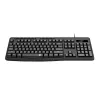 Redragon BK-7366 pilno dydžio ergonomiška laidinė membraninė biuro klaviatūra - juoda