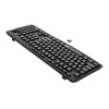 Redragon BK-7367 Pilno dydžio ergonomiška belaidė membraninė biuro klaviatūra - juoda
