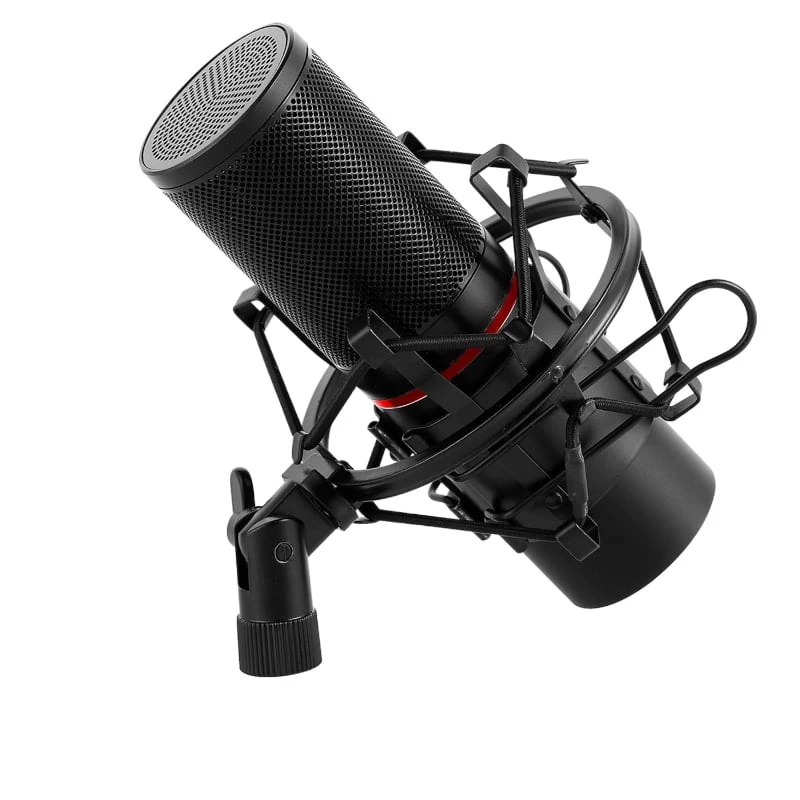 REDRAGON BLAZAR kardioidinis USB žaidimų mikrofonas su trikojžiu stovu, pop filtru ir smūgių amortizatoriumi - juoda