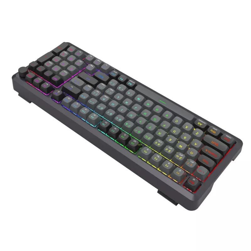 Redragon BRAGI PRO K688 98+1 Gasket belaidė mechaninė klaviatūra (Trijų režimų, RGB, karštai keičiami jungikliai, Cream Linear jungikliai)