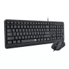 Redragon BS-7092 laidinis žaidimų klaviatūros ir pelės rinkinys, RGB foninis apšvietimas, 3200 DPI, juoda