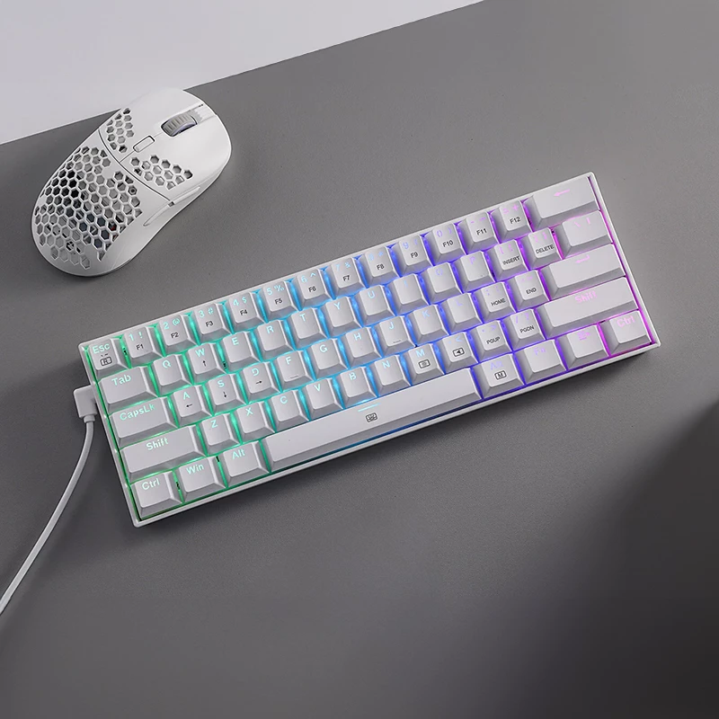 REDRAGON DRAGONBORN laidinis mechaninis klaviatūra RGB 67 klavišų dizainas - balta