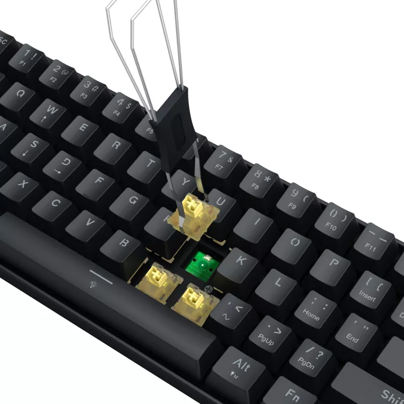 Redragon FIZZ Magnetic Plus 60% RGB žaidimų klaviatūra - juoda