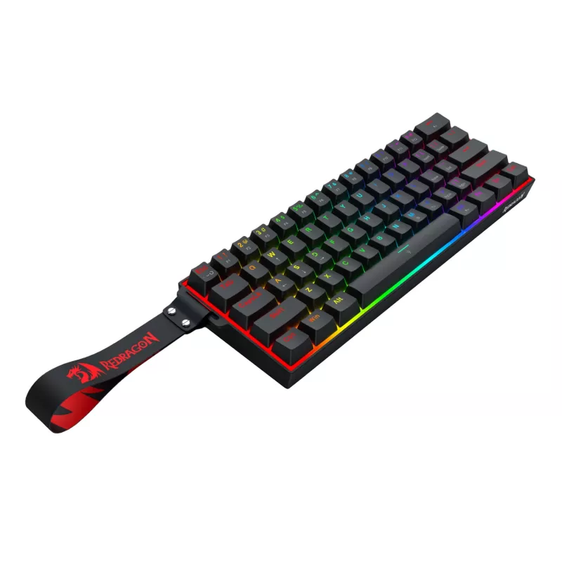 Redragon FIZZ Magnetic Plus 60% RGB žaidimų klaviatūra - juoda