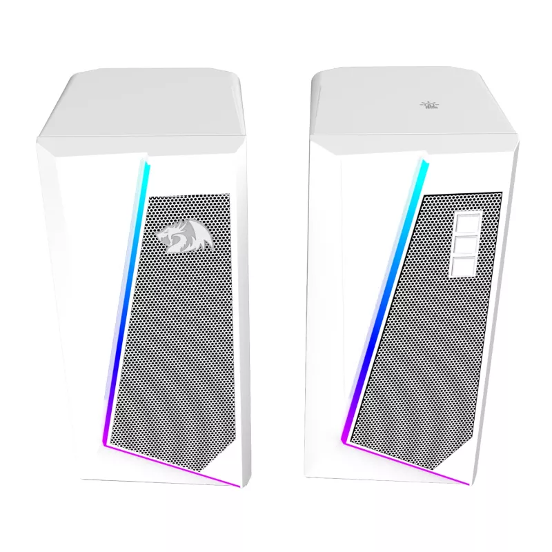 Redragon GS20W ANVIL 3W 2.0 RGB stereo staleliniai kompiuterio garsiakalbiai - balti