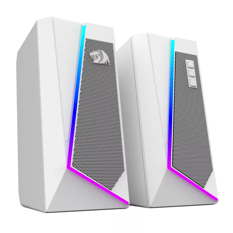 Redragon GS20W ANVIL 3W 2.0 RGB stereo staleliniai kompiuterio garsiakalbiai - balti