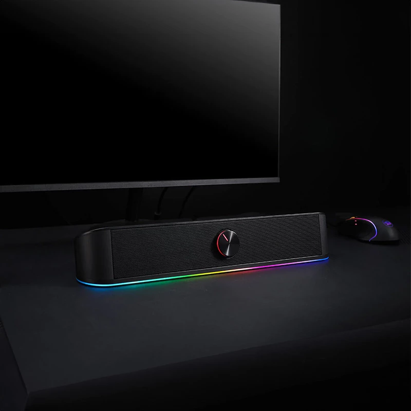 Redragon GS560 Adiemus 2.0 RGB USB/Aux žaidimų garso juosta - juoda