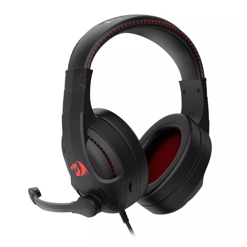Redragon H211 CRONUS Virtual 7.1 erdvinio garso RGB laidinis žaidimų ausinių rinkinys - juoda