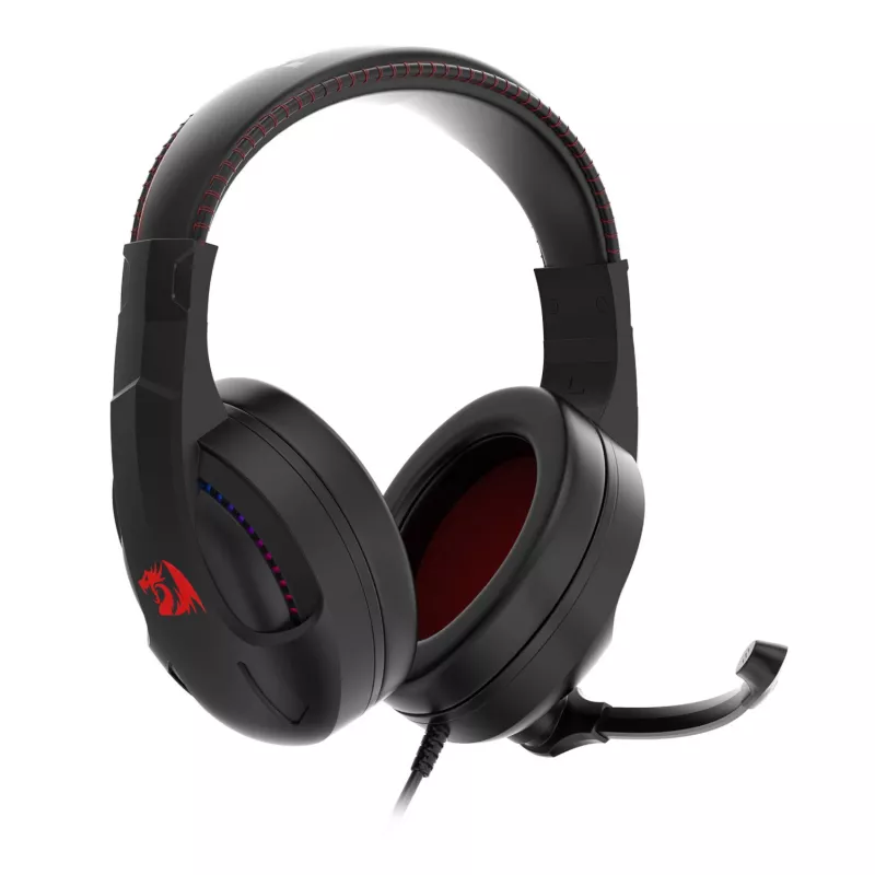 Redragon H211 CRONUS Virtual 7.1 erdvinio garso RGB laidinis žaidimų ausinių rinkinys - juoda