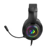 REDRAGON HYLAS H260RGB Ausinės žaidimams per ausį su nuimamu mikrofonu, 50mm tvarkyklės, RGB apšvietimas, 3.5mm garsas + USB maitinimas, juodos