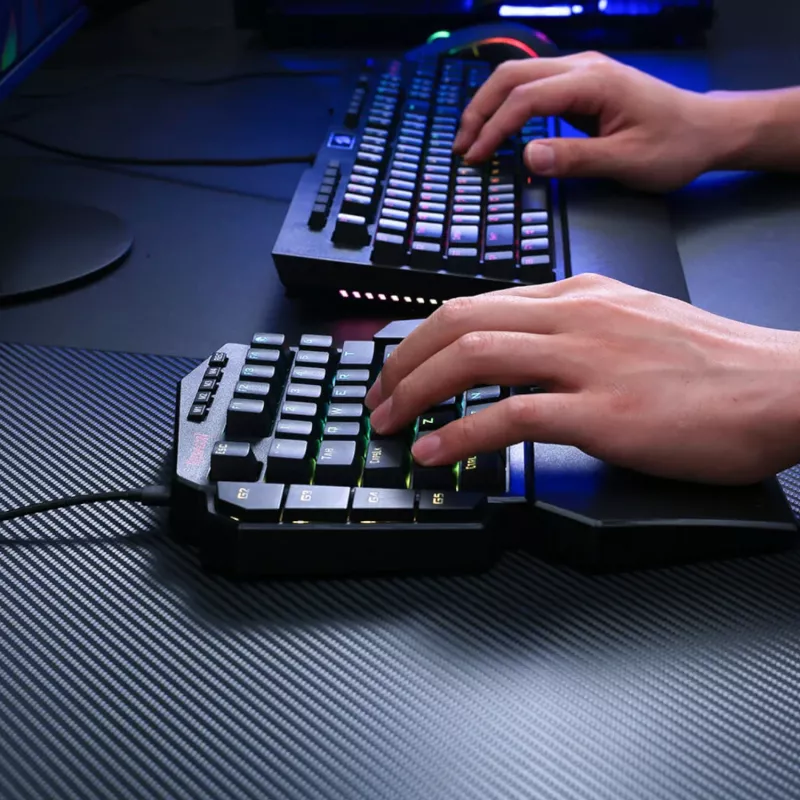 Redragon K585 DITI ELITE PRO RGB 40% belaidė mechaninė žaidimų klaviatūra - mėlyni jungikliai