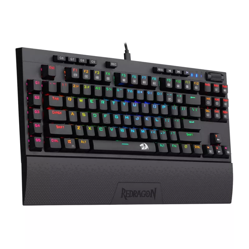 Redragon K588 RGB Pro BROADSWORD TKL mechaninė laidinė žaidimų klaviatūra - juoda
