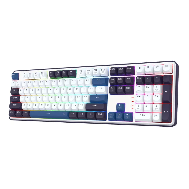 Redragon K689 WYVERN RGB laidinis mechaninis klaviatūra - balta/juoda