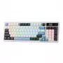 Redragon K719WGB GALATIN RGB PRO viso dydžio belaidė mechaninė žaidimų klaviatūra - balta