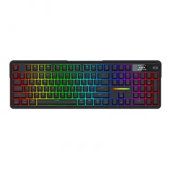 Redragon K762 TERRAFLARE PRO RGB belaidė tarpinė mechaninė žaidimų klaviatūra - 75% 82 klavišai, trijų režimų, keičiami jungikliai, dvigubo liejimo PBT, juoda