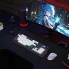 Redragon K762WB-RGB-PRO LCD pilno dydžio guminė mechaninė klaviatūra - juoda