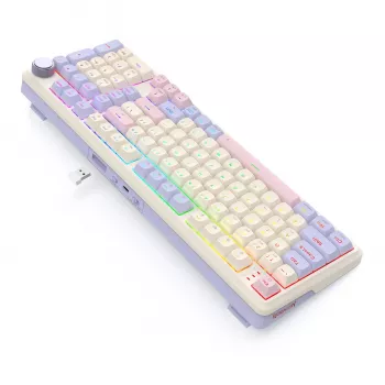 Redragon K768VI-WL Tri-Mode RGB mechaninė žaidimų klaviatūra – 100 klavišų, karštai keičiama (juoda)