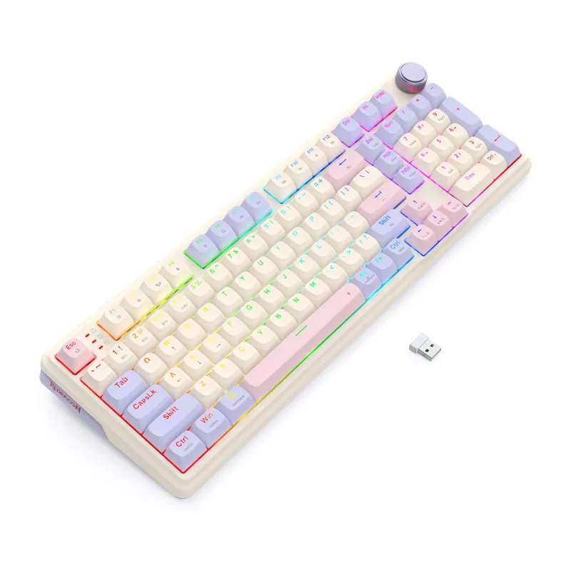 Redragon K768VI-WL Tri-Mode RGB mechaninė žaidimų klaviatūra – 100 klavišų, karštai keičiama (juoda)