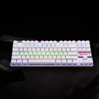 REDRAGON KUMARA mechaninė 87 klavišų RGB apšvietimo žaidimų klaviatūra - balta
