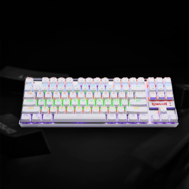 REDRAGON KUMARA mechaninė 87 klavišų RGB apšvietimo žaidimų klaviatūra - balta