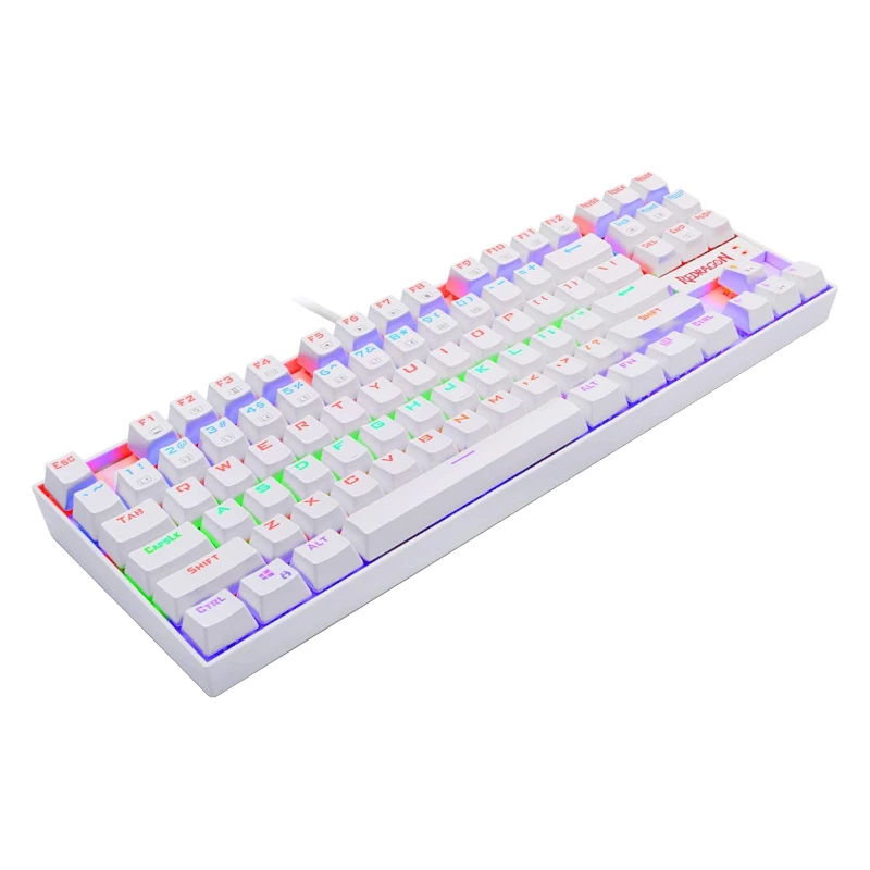 REDRAGON KUMARA mechaninė 87 klavišų RGB apšvietimo žaidimų klaviatūra - balta