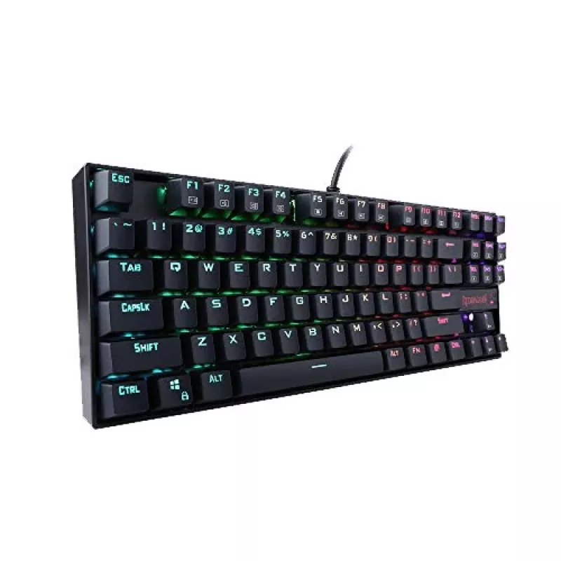 Redragon KUMARA RGB mechaninė žaidimų klaviatūra - Tenkeyless 87 klavišų, Outemu Red jungikliai, RGB apšvietimas, juoda