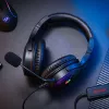 REDRAGON PANDORA H350 RGB ausinės žaidimams su nuimamu mikrofonu, 50 mm tvarkyklės, 3,5 mm garso ir USB RGB maitinimas, juodos