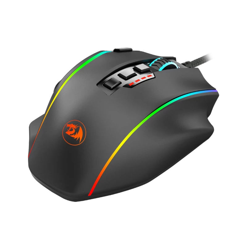 REDRAGON PERDICTION 4 12400DPI RGB MMO ergonomiška žaidimų pelė - juoda