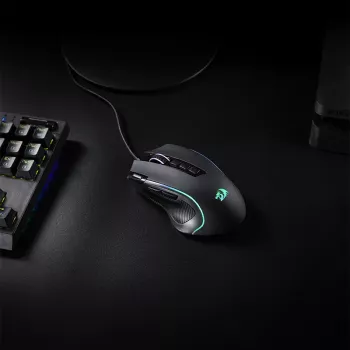 REDRAGON PREDATOR 4000DPI RGB ergonomiška žaidimų pelė - juoda