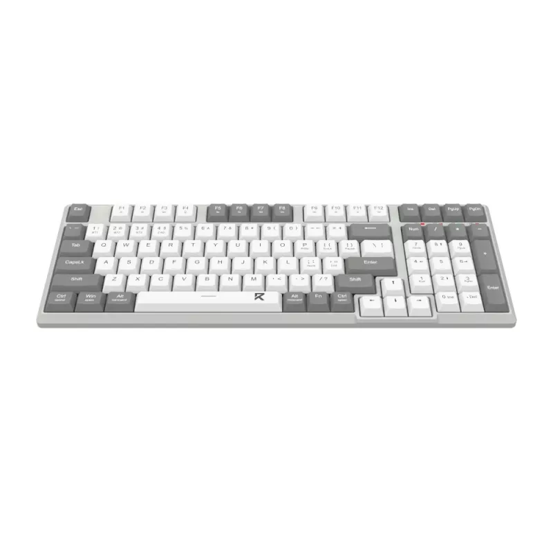 Redragon RD-BK-7111 60% tri-režimo žemo profilio mechaninė klaviatūra, RGB apšvietimas, karštai keičiami jungikliai, juoda/balta