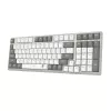 Redragon RD-BK-7111 60% tri-režimo žemo profilio mechaninė klaviatūra, RGB apšvietimas, karštai keičiami jungikliai, juoda/balta