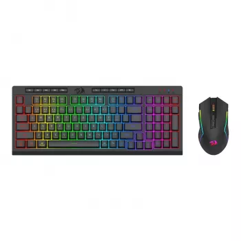 Redragon RYLO PRO S142 trijų režimų RGB žaidimų klaviatūros ir pelės rinkinys