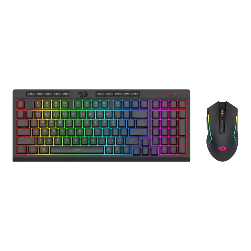 Redragon RYLO PRO S142 trijų režimų RGB žaidimų klaviatūros ir pelės rinkinys