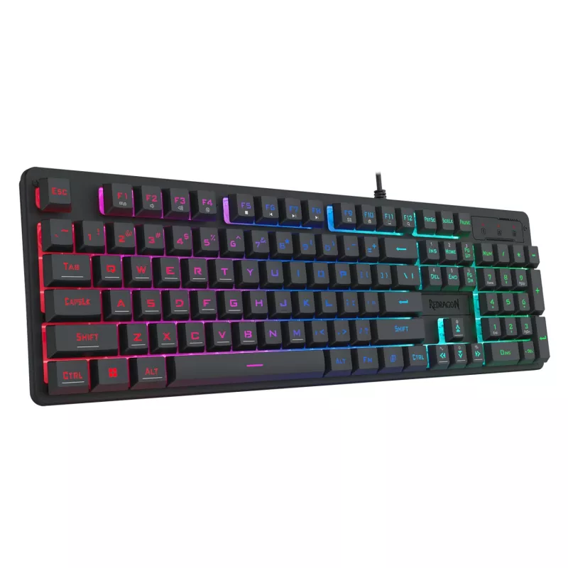 Redragon S107 RGB Gaming Essentials laidinis žaidimų klaviatūros ir pelės rinkinys