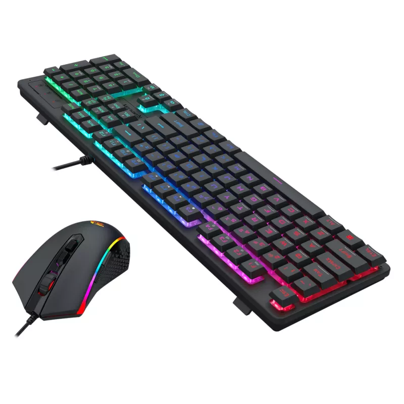Redragon S107 RGB Gaming Essentials laidinis žaidimų klaviatūros ir pelės rinkinys