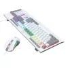 Redragon S151 laidinis RGB žaidimų klaviatūros ir pelės rinkinys - balta ir pilka