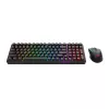 Redragon S162 RGB 3 režimų belaidis mechaninis žaidimų klaviatūros ir pelės rinkinys - juodas